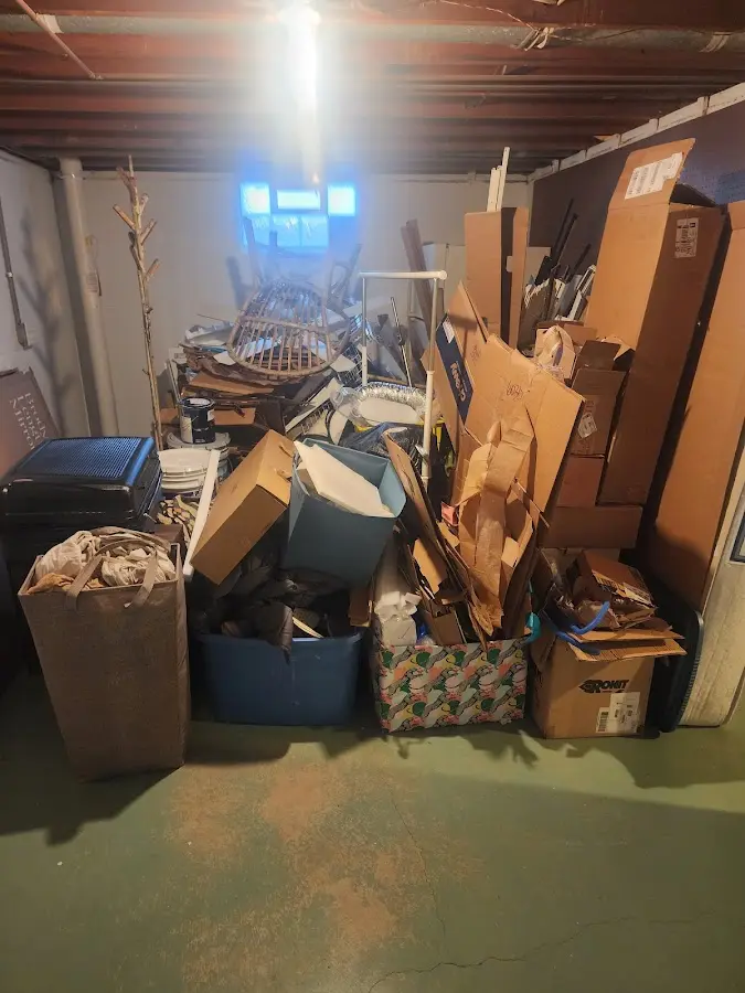 Roll-off dumpster container at job site for 8 Yard Dumpster Rental in Wrightsboro